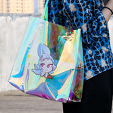 Clear Tote Bag, Holographic Rainbow Shopping Bag- Any Random print  1 Piece